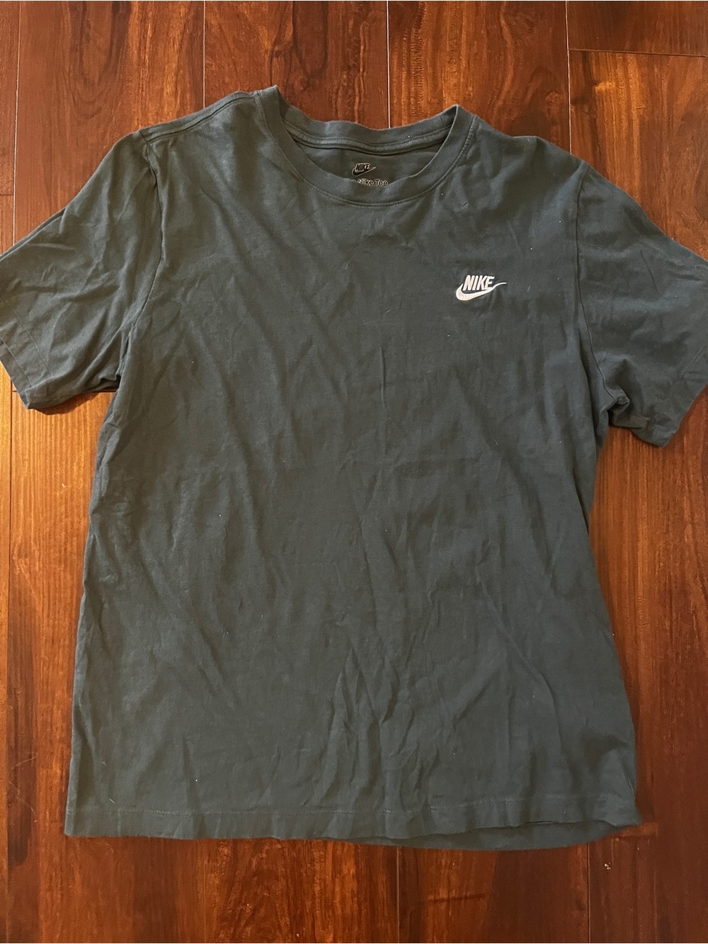 Nike Short-Sleeve Crew Tee - Forest Green with White Logo
